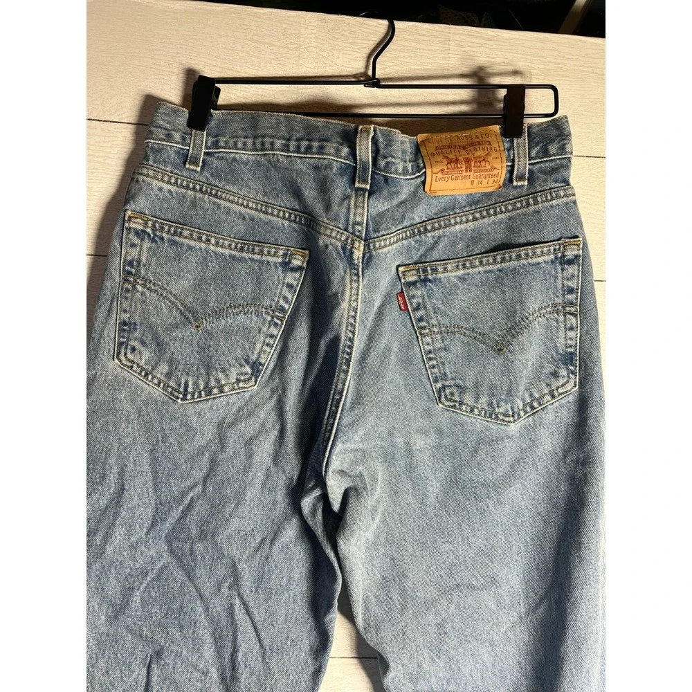 Levis Mens 34x34 559 Relaxed Straight Jeans Blue Stonewash Vintage Y2k 2002